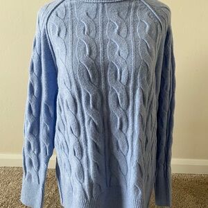 Aerie Light Blue Cable Knit Sweater NWT Size Small